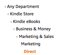 Amazon book categories